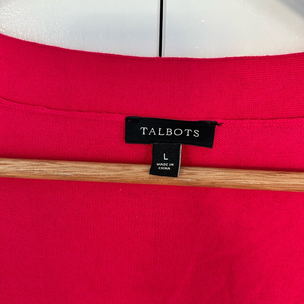 Talbots Women's Lexington Floral Poplin Sheath Dress Pink White 12 Petite - Picture 11 of 11